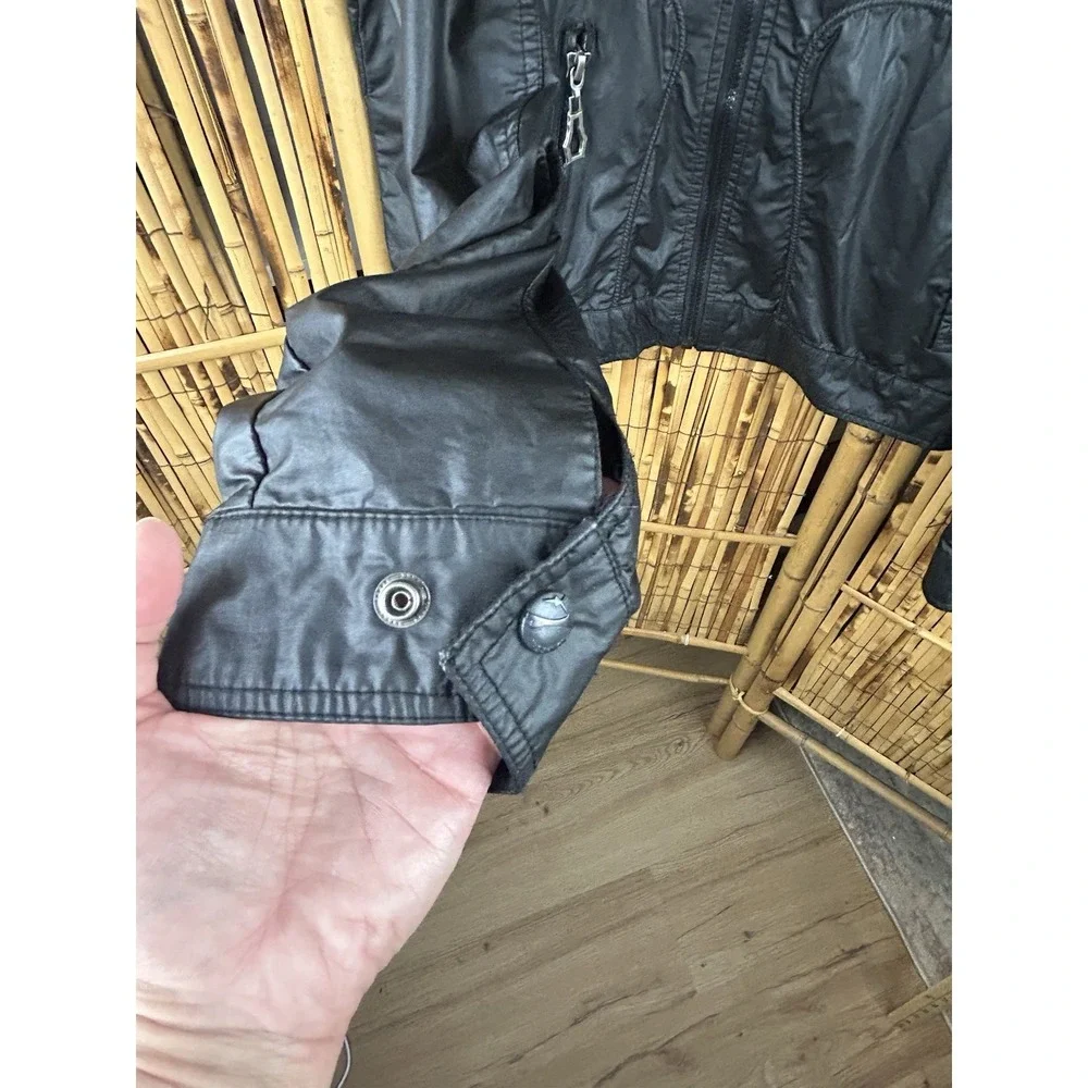 Monarchy Collection Men's Black Moto Biker Goth Rock Metal‎ Full Zip Jacket XL